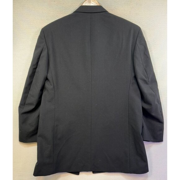 Perry Ellis Evening Mens Wool Tuxedo Jacket 40R Black - Picture 10 of 13